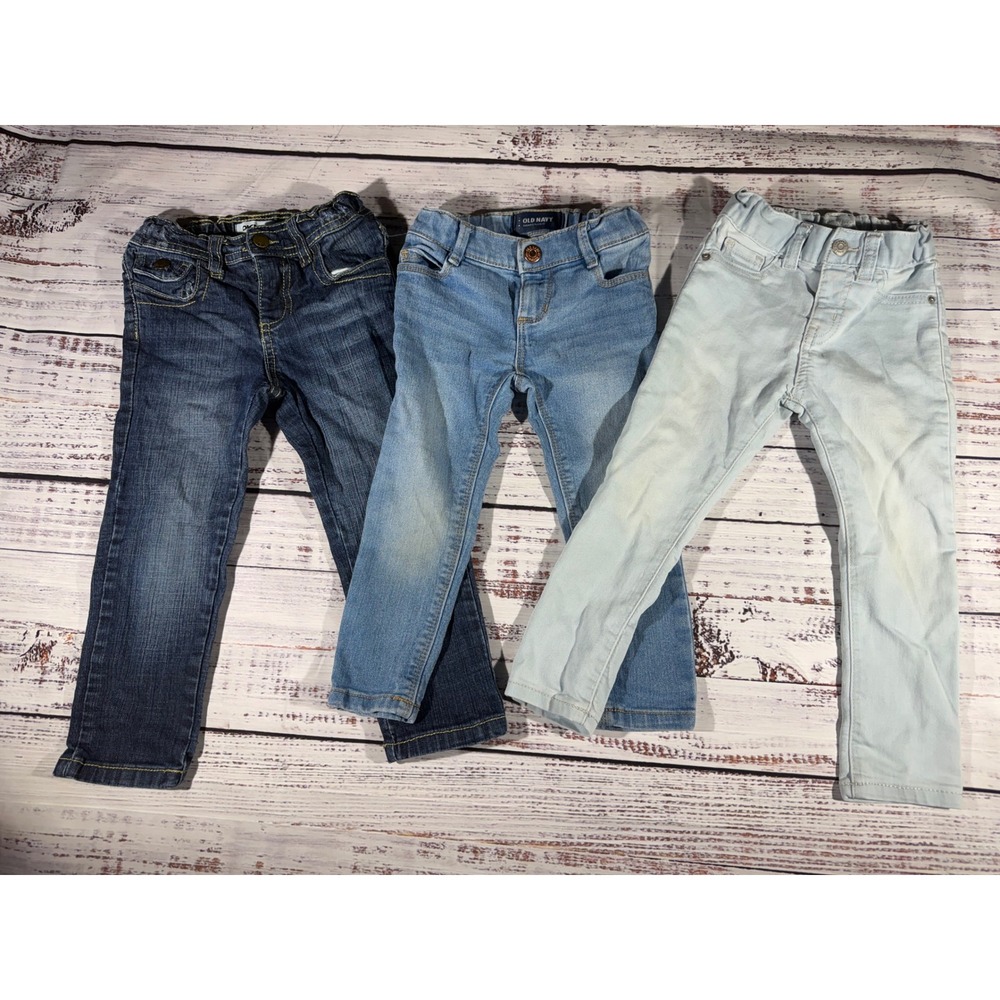 Toddler girl Jeans Bundle Size 3T DKNY Old Navy Cat & Jack Denim Lot of 3